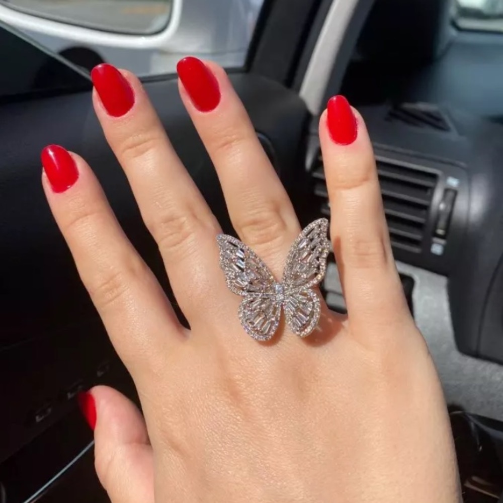 CZ Butterfly Ring - Picture 4 of 6